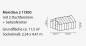 Preview: SET Vitavia Gewächshaus Meridian 2 11500 257x445cm 4mm HKP eloxiert + Fundament